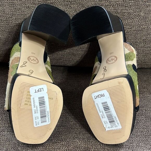 New Michael Kors Black Celeste Platform Sandals Women’s Size 6 in Smokey-Multi - Picture 13 of 15
